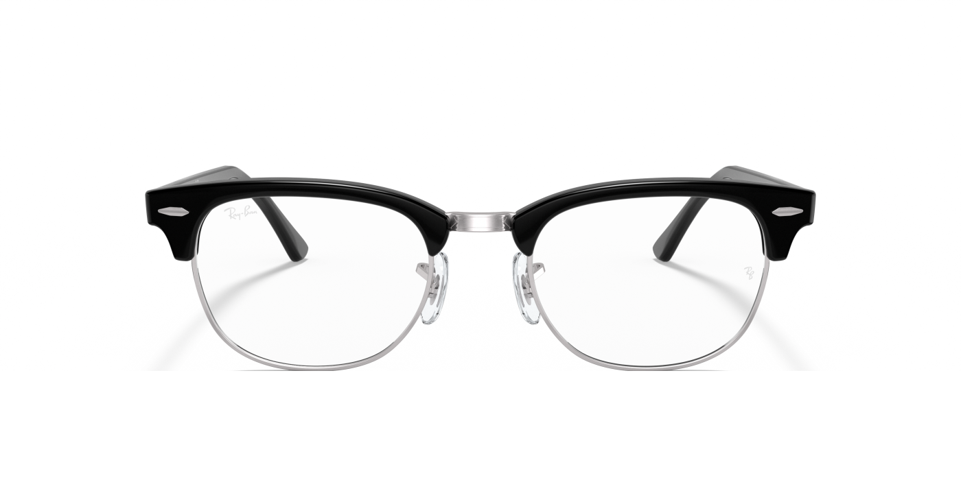 CLUBMASTER OPTICS - Negru lucios pe argintiu
