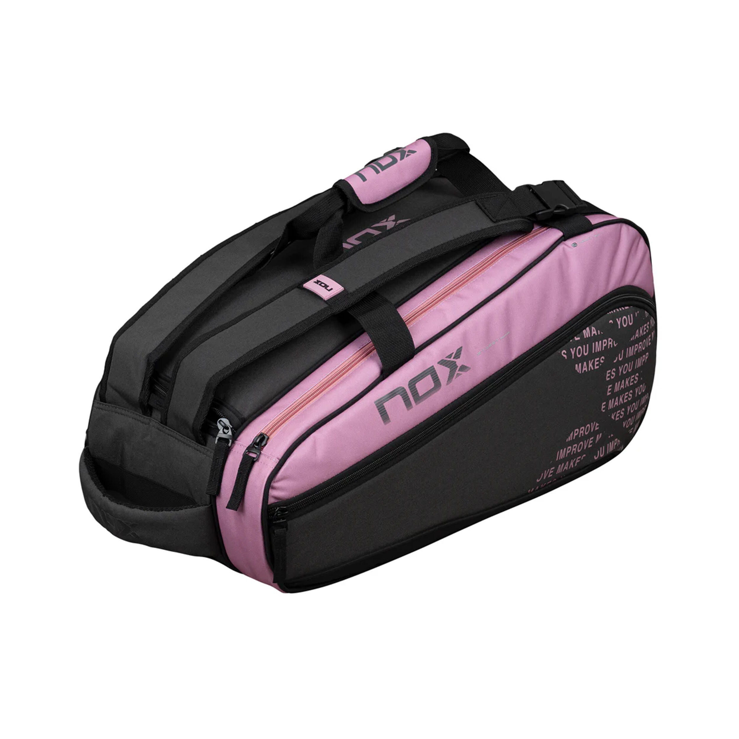 Padelschlägertasche - Grau, Pink