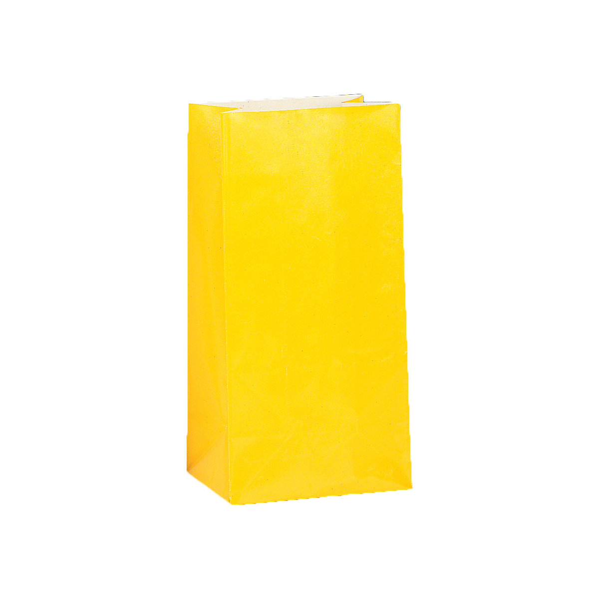 Geschenktüte Mitgebseltüte Gelb, Papier, 25,4 x 13,3 cm, 12 Stück