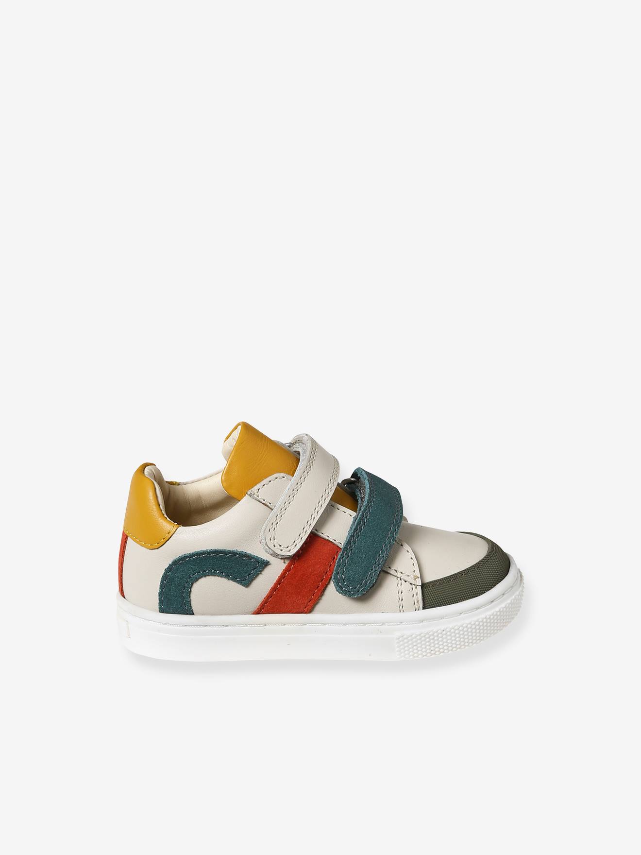 Vertbaudet Baby Klett-Sneakers - wollweiß