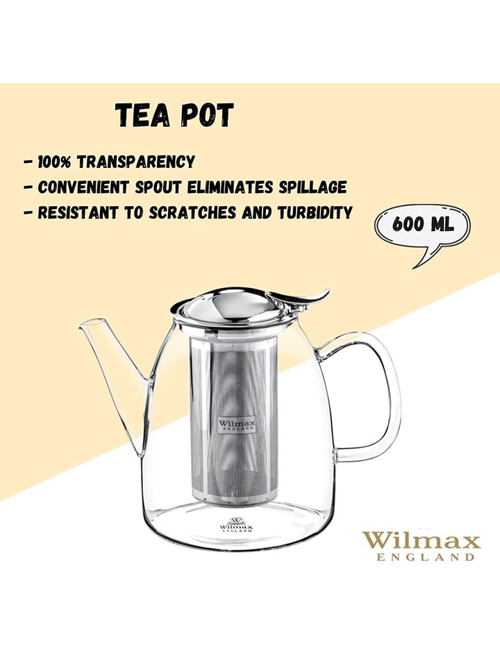 Wilmax Teekanne in Transparent - 600 ml günstig kaufen onesize