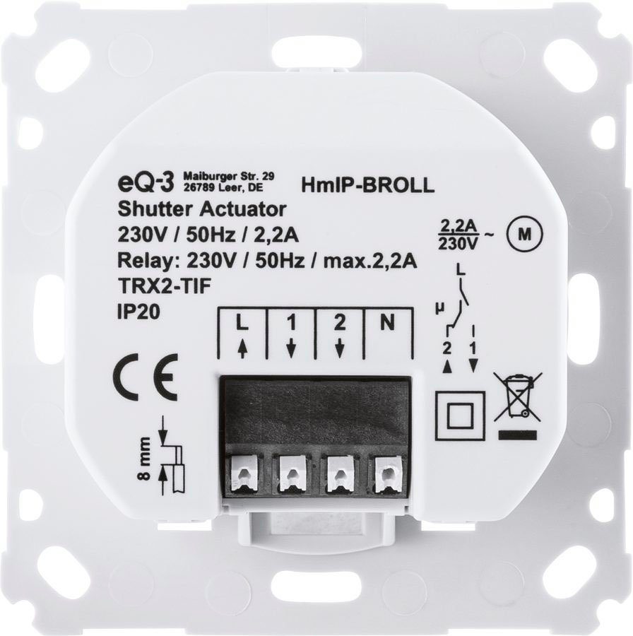 Homematic IP Sensor Rollladenaktor für Markenschalter (151322A0)