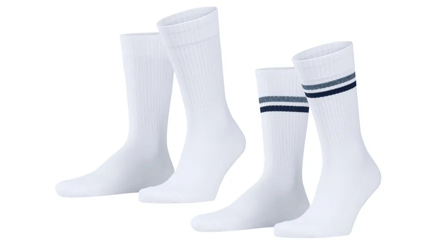 ESPRIT Herren Socken Tennis Stripe 2er Pack blue