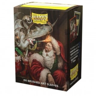 Dragon Shield Brushed Art Sleeves - Christmas Dragon 2021 (100)