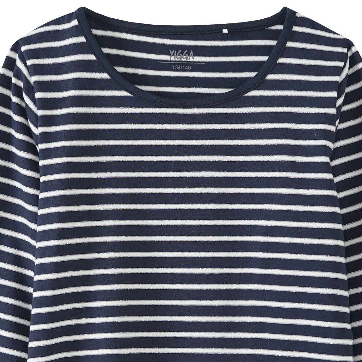 Mädchen Langarmshirt mit Glitzerstreifen