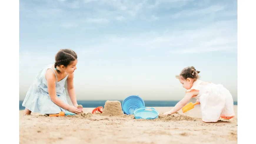 Schildkröt-Funsports - 7in1 Sand Toys Falteimer Set, Farbe: Blau