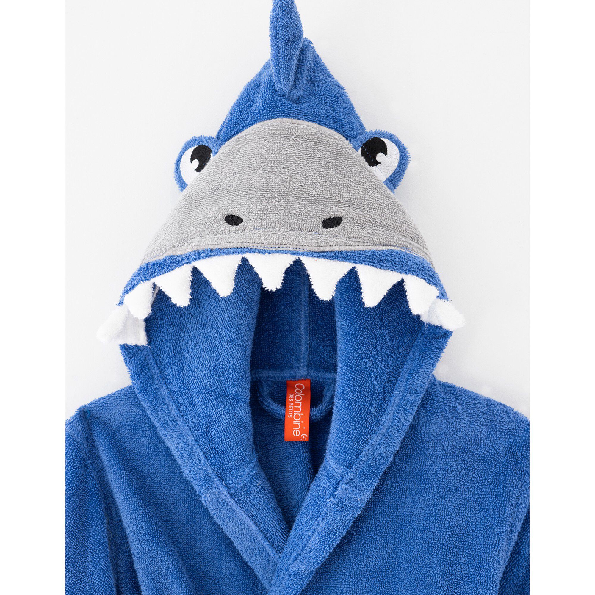 Peignoir de bain enfant à capuche requin personnalisable