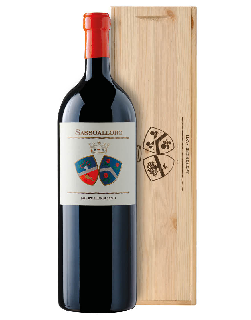 Toscana IGT Sassoalloro 2021 Jacopo Biondi Santi Jeroboam 3 ℓ, Caisse bois