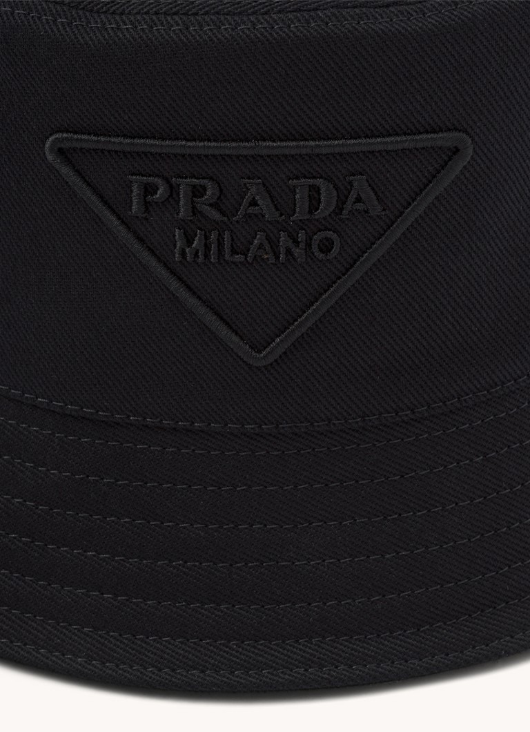 Prada  Drill bucket hoed met logoborduring