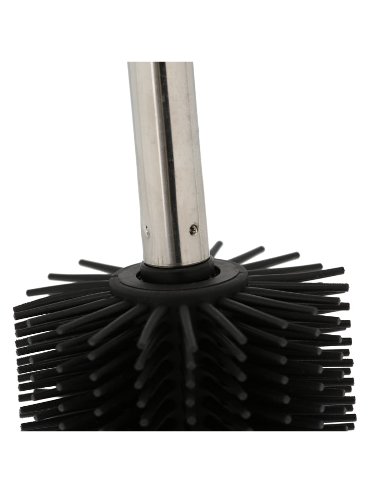 relaxdays 2x Toilettenbürste in Schwarz/ Silber günstig kaufen onesize