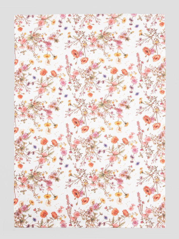 Homla 2er-Set: Geschirrtücher ''Meadow Flowers'' in Weiß/ Bunt - (L)65 x (B)45 cm günstig kaufen onesize