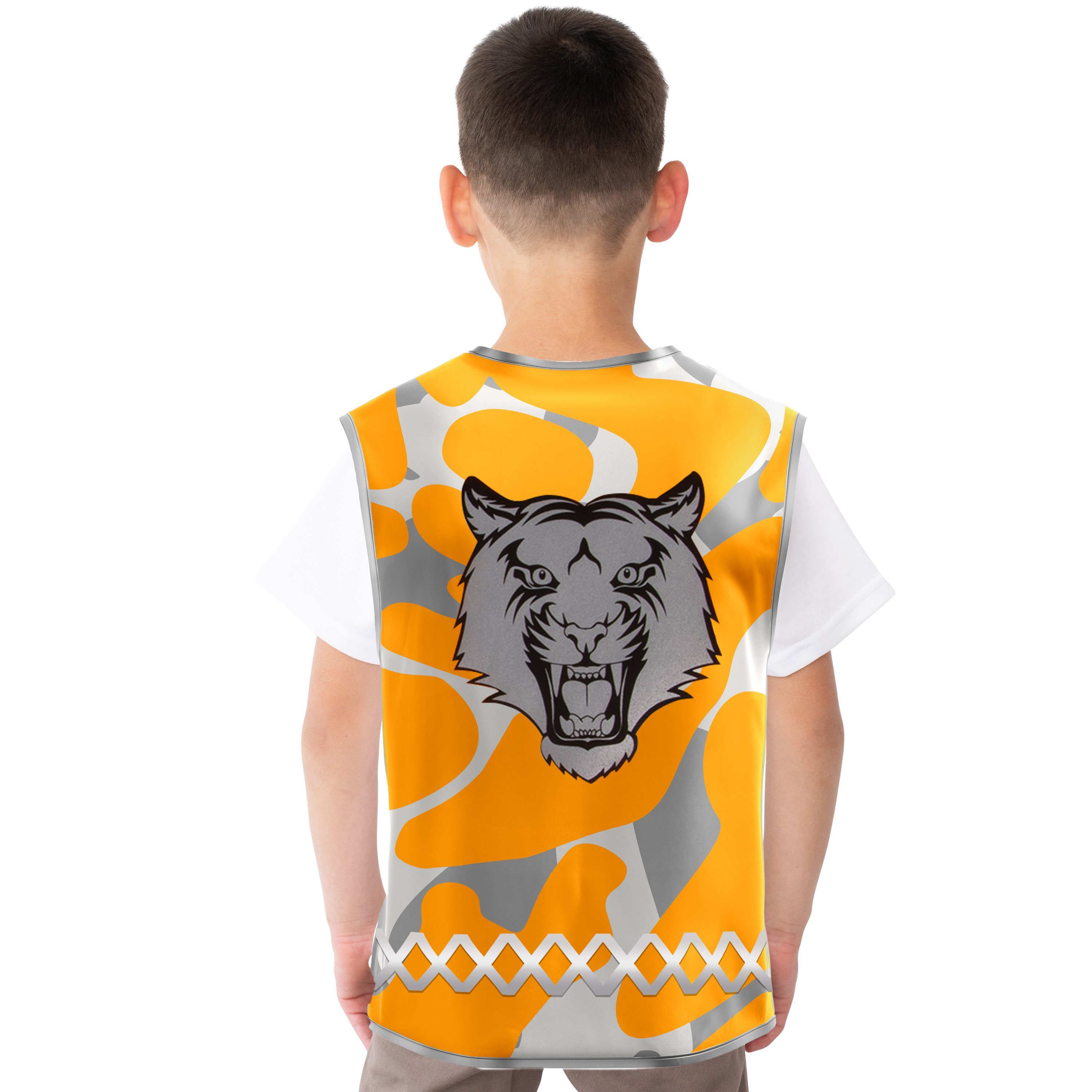ReeFlexx Warnweste Orange Camou Tiger - Kinderwarnweste