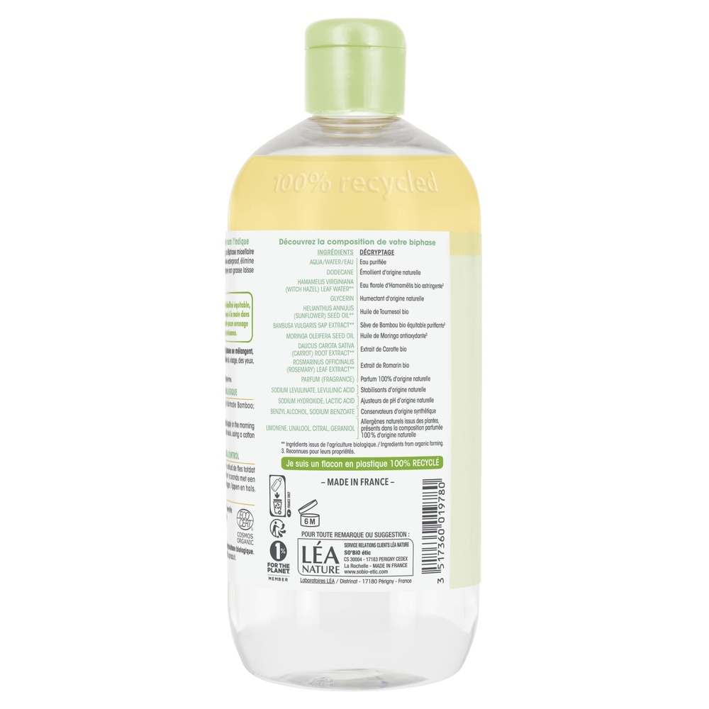LÉA NATURE SO BiO étic Biphase micellaire waterproof Biphase
