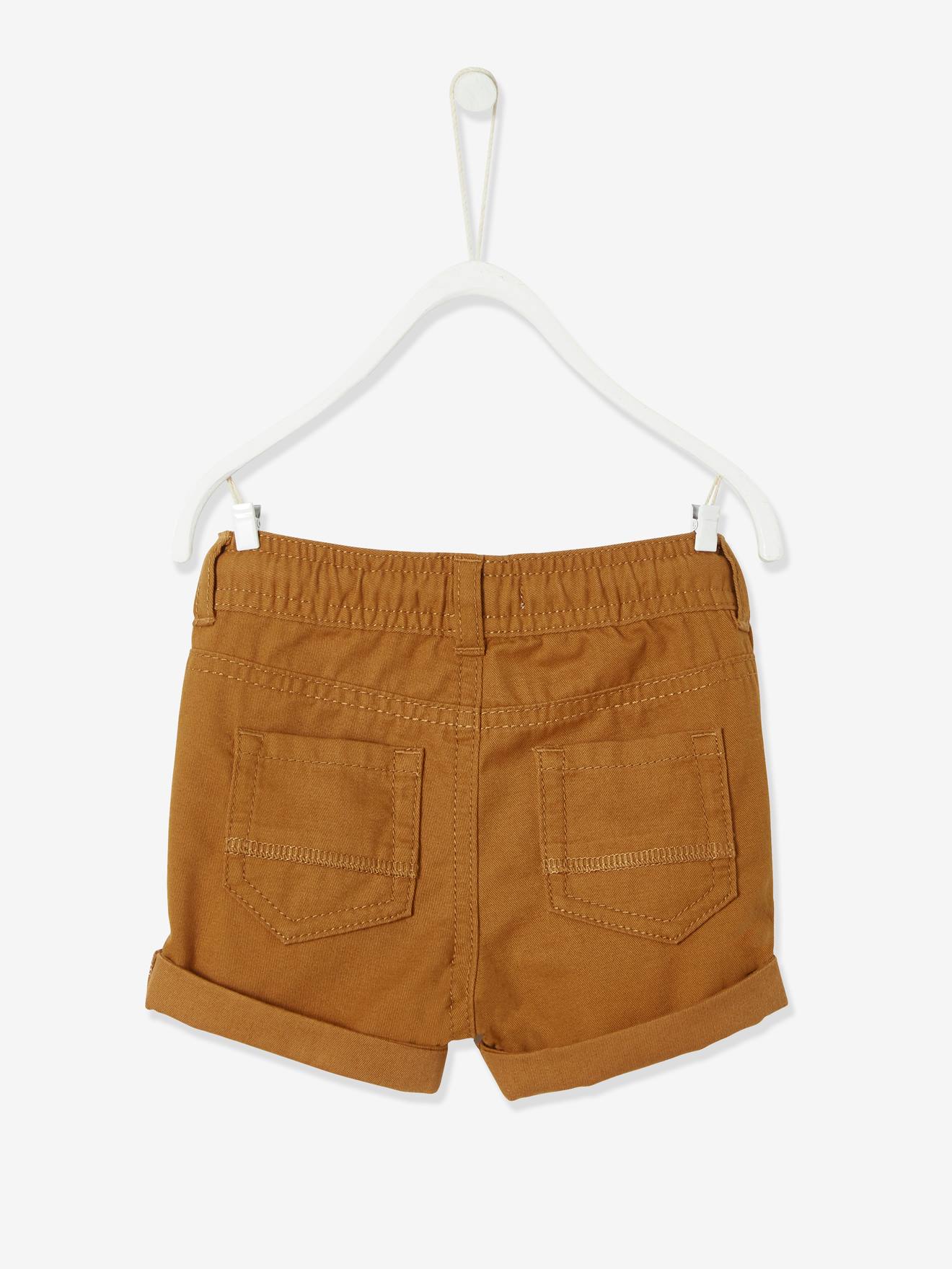 Short sergé taille élastiquée bébé garçon camel