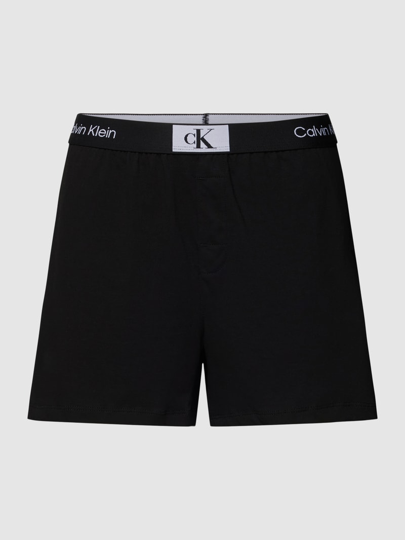 Shorts mit Label-Details in schwarz
