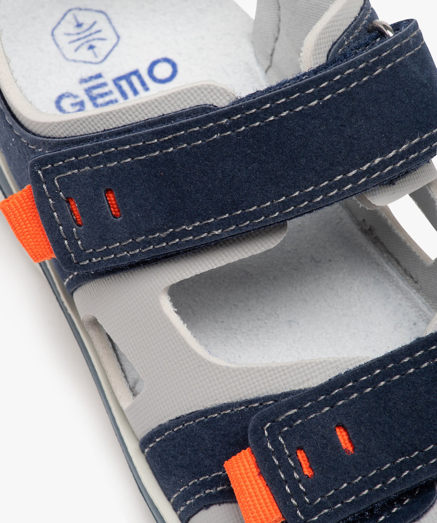 Sandales sport bimatières à brides scratch Garçon marine | GEMO