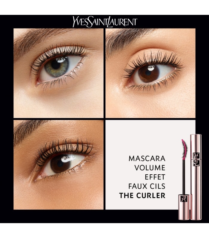 YVES SAINT LAURENT-MASCARA VOLUME EFFET FAUX CILS THE CURLER-Courbe & volume. Effet recourbe cils.