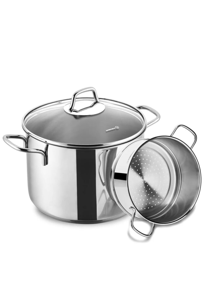 Korkmaz Korkmaz Perla Spaghetti-Topfset 20 x 18 cm - 18/10-Edelstahl in Silber günstig kaufen 20 cm