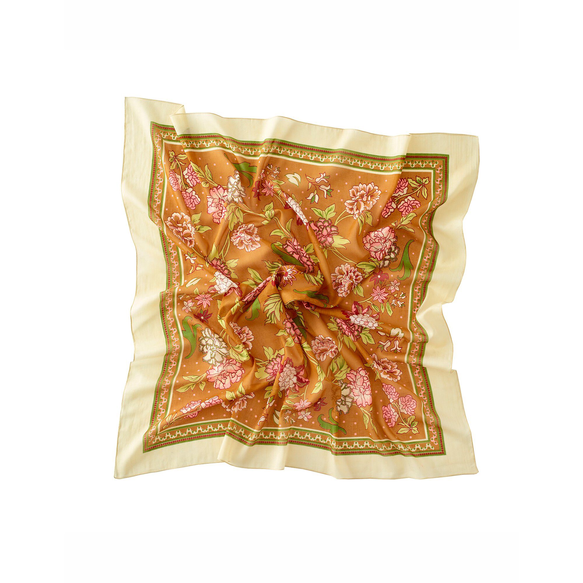 Grand foulard imprimé pivoine