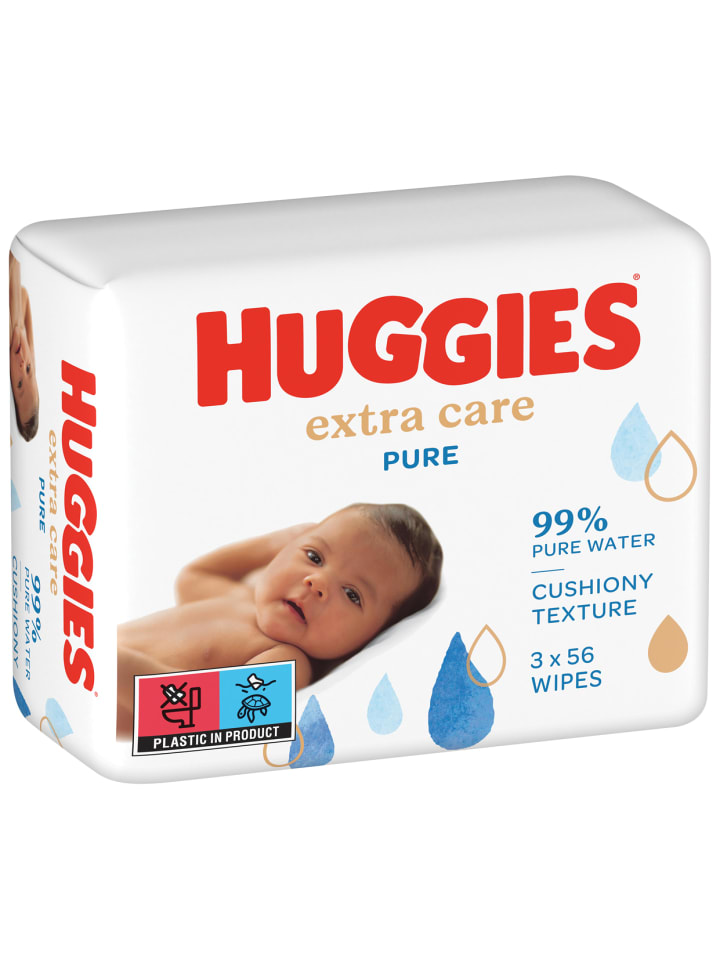 HUGGIES Pure Extra Care Baby Feuchttücher Tücher Parfümfrei 12 x 56 Stk günstig kaufen onesize