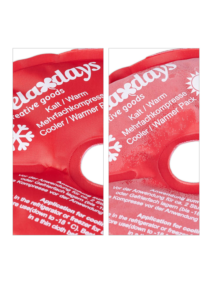 relaxdays 4 x Knie-Kühlpads in Rot günstig kaufen onesize