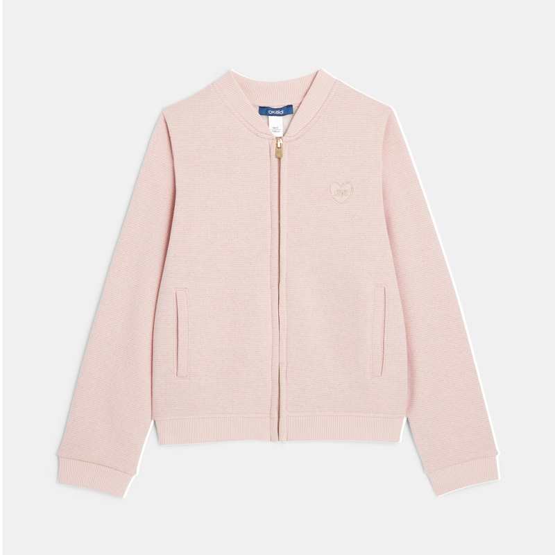 Teddy zippé irisé rose fille