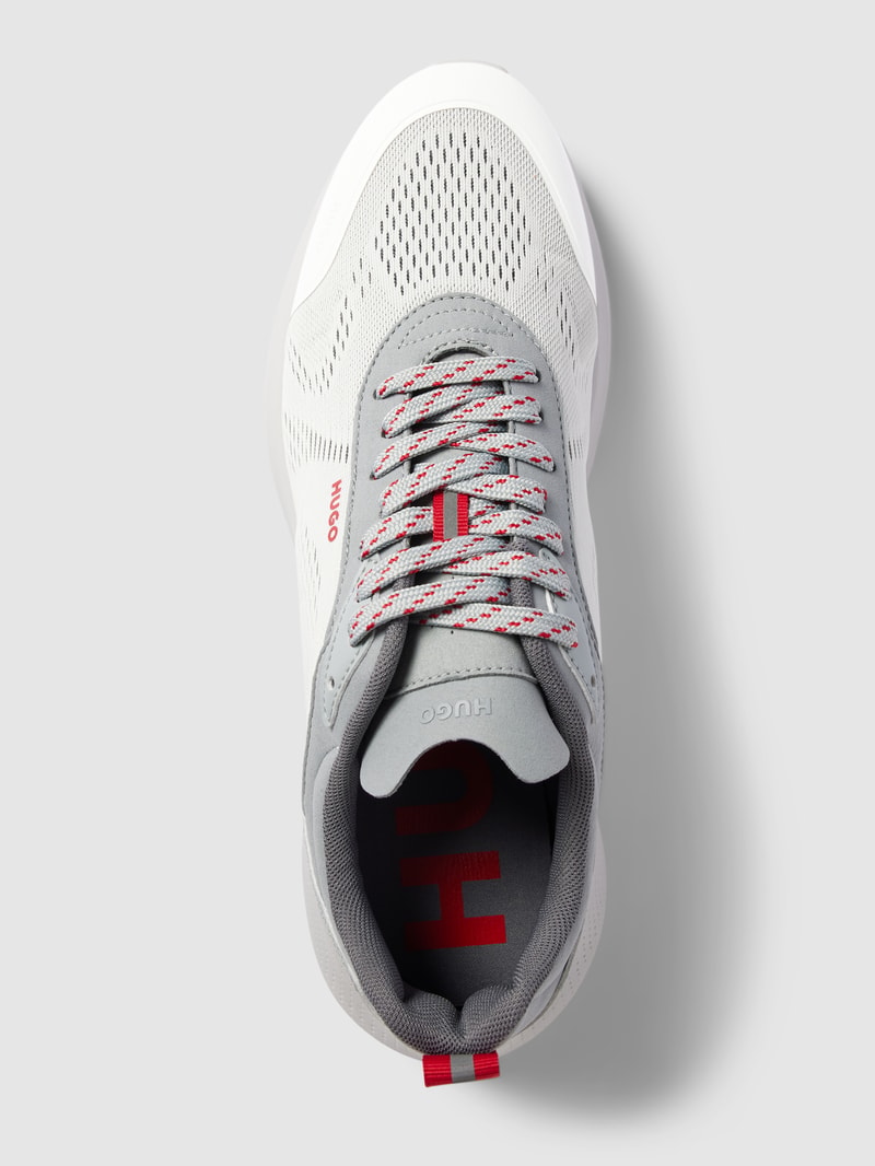 Sneaker mit Label-Detail Modell 'Wayne' in hellgrau