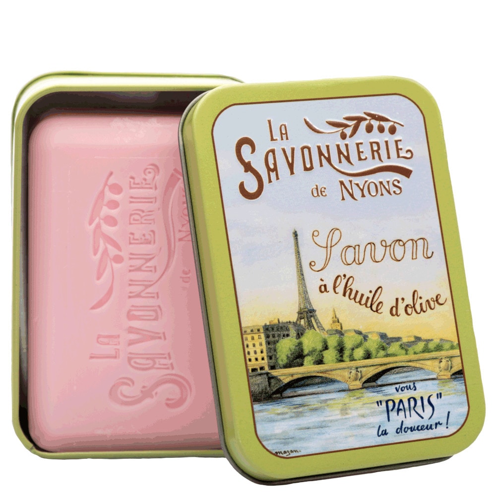 La savonnerie de nyons Savon 200g Rose et Boîte Métal La Seine Savon