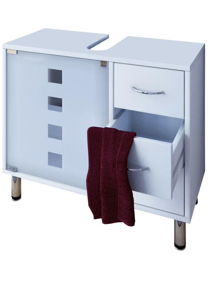 VCM  Holz Badmöbel Badunterschrank Darola Schublade in Weiß günstig kaufen onesize