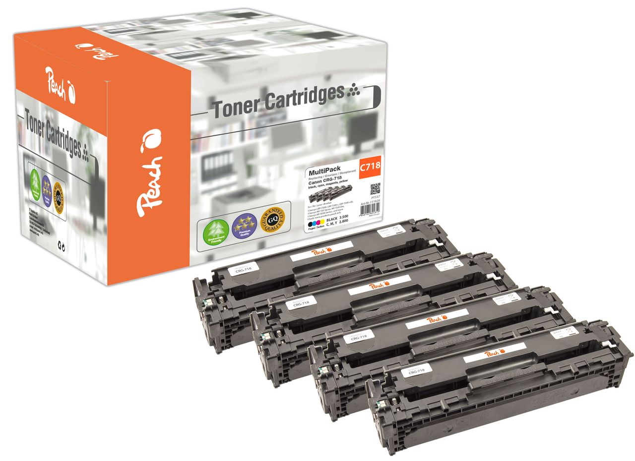 Peach Spar Pack Tonermodule ersetzt Canon No. 718