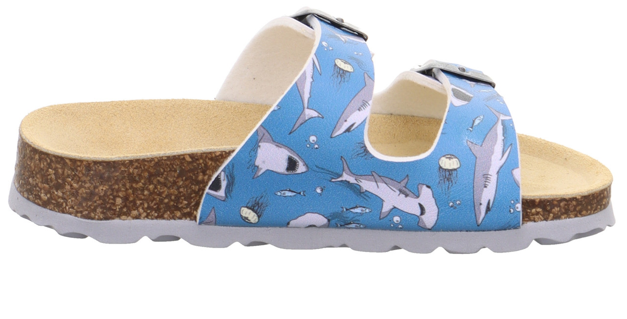 FUSSBETTPANTOFFEL - Blau/MehrfarbigPantoffel mit Schnalle