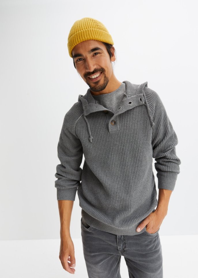 Kapuzen Pullover mit recycelter Baumwolle