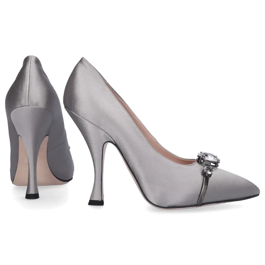 Miu Miu - Pumps Satin - grau