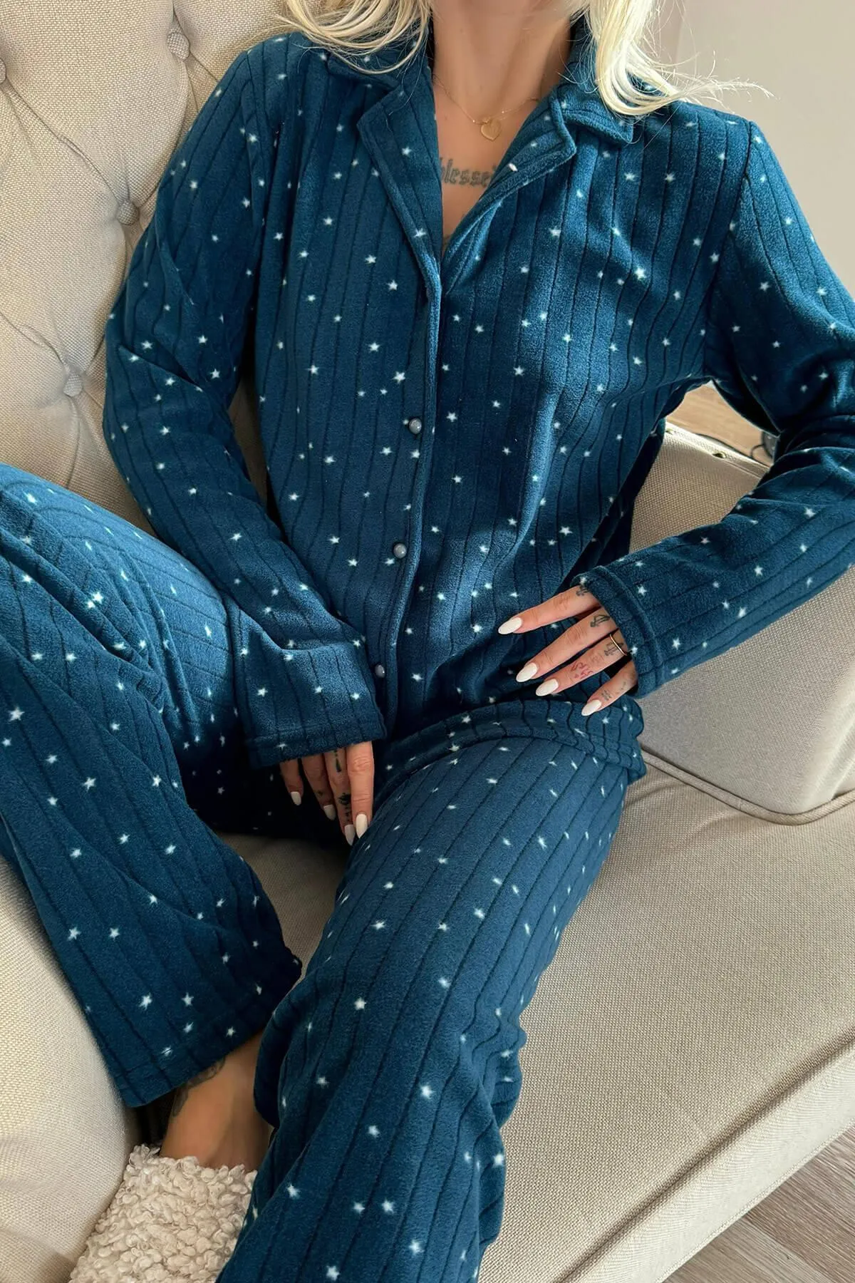 Pijamaevi  Pyjama set - Blau - Print