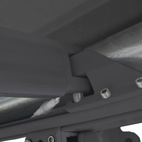 LED-Vollkassettenmarkise ELOS V2 inkl. Windsensor anthrazit, 400 x 300 cm