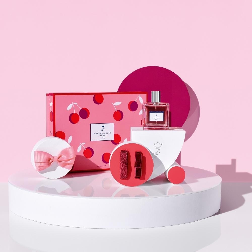 jacadi Le Coffret Mademoiselle Petite cerise Eau de Toilette + Barrettes Jacadi