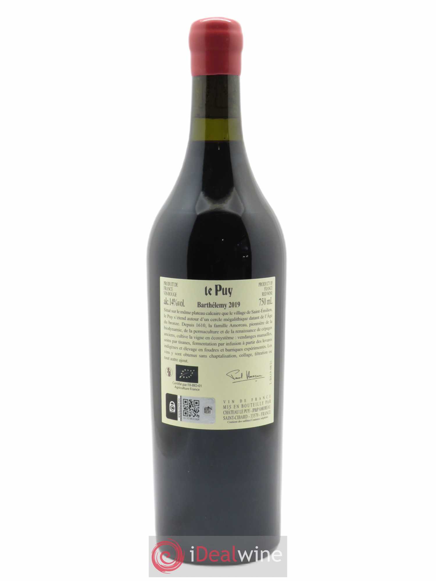 Le Puy - Cuvée Barthélemy (CBO à partir de 6 bts) 2019 - Lot de 1 Bouteille