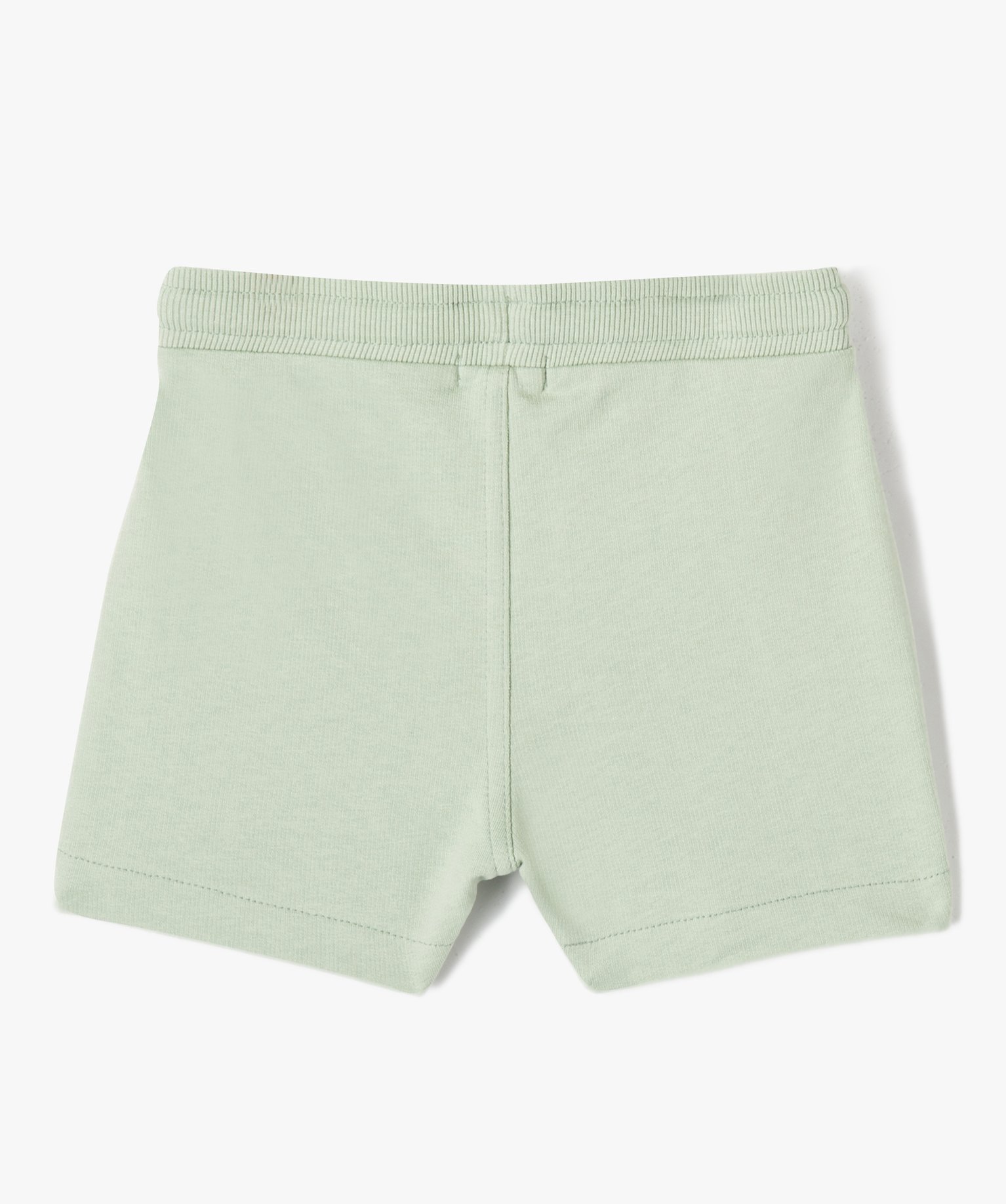 Short bébé Garçon en maille avec ceinture bord-cte vert clair | GEMO