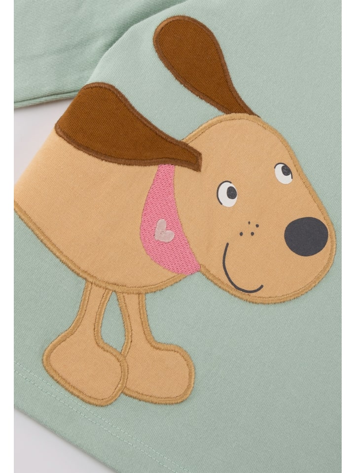 Sigikid Langarmshirt Funny Dog in Grün günstig kaufen