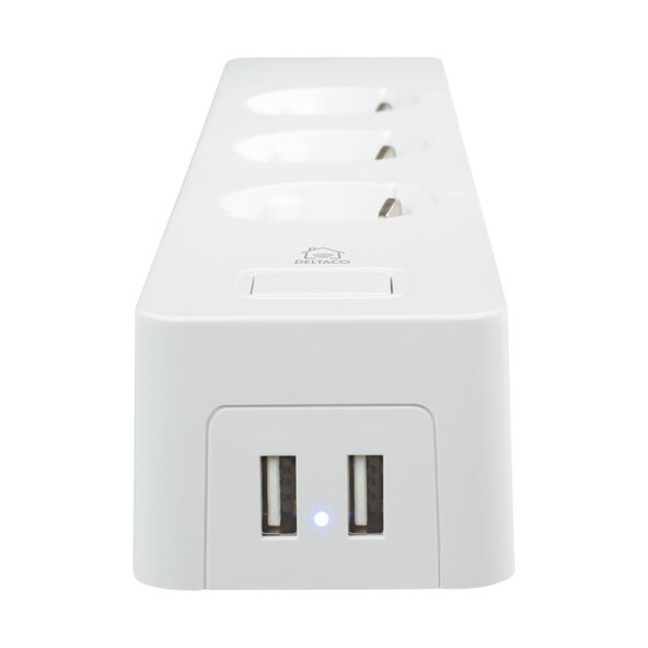 3-fach Steckdosenleiste mit 2 x USB