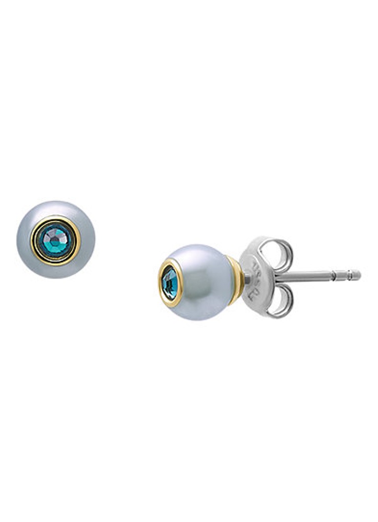 Fossil Stud Earrings with rhinestones JA7252710