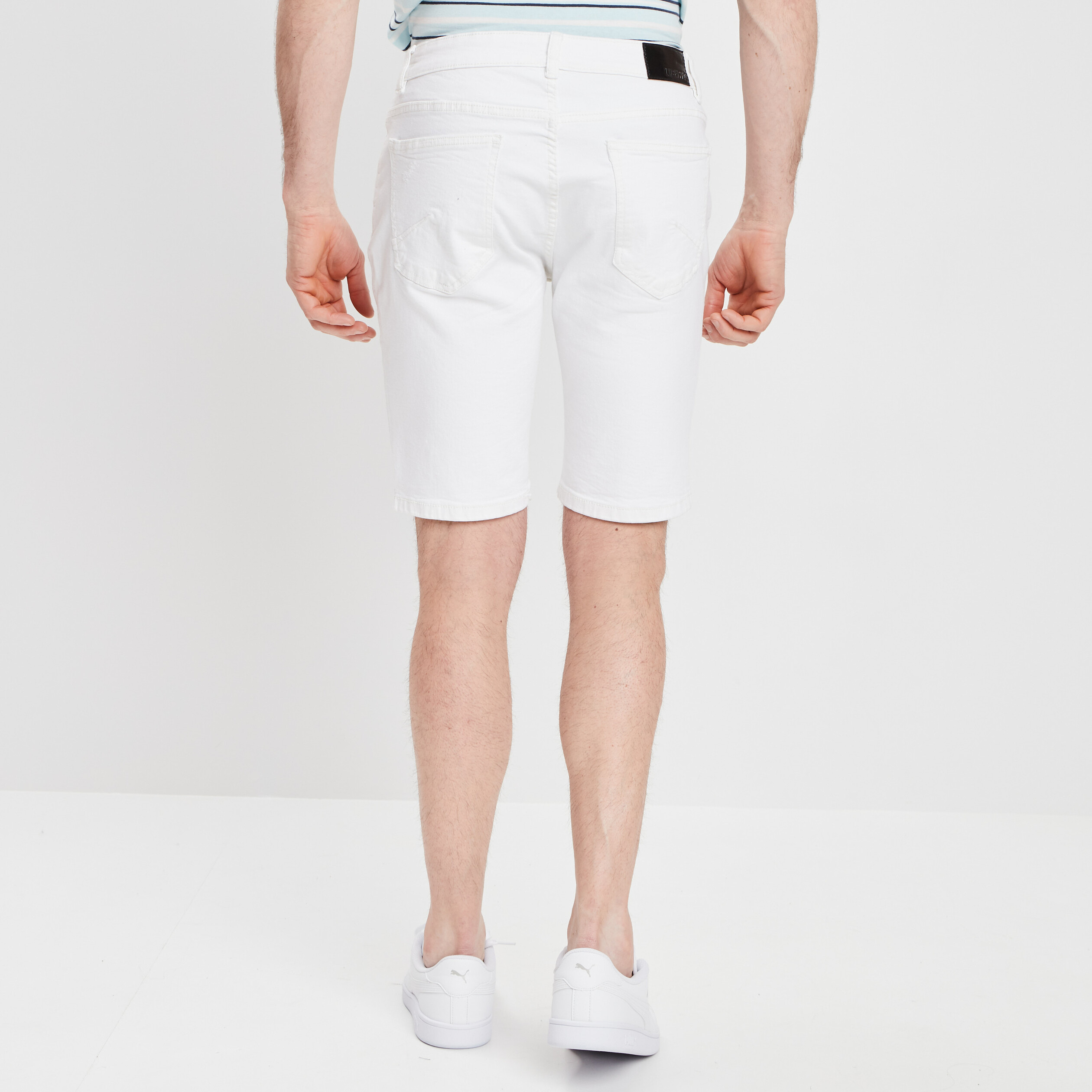 Bermuda straight blanc homme | La Halle