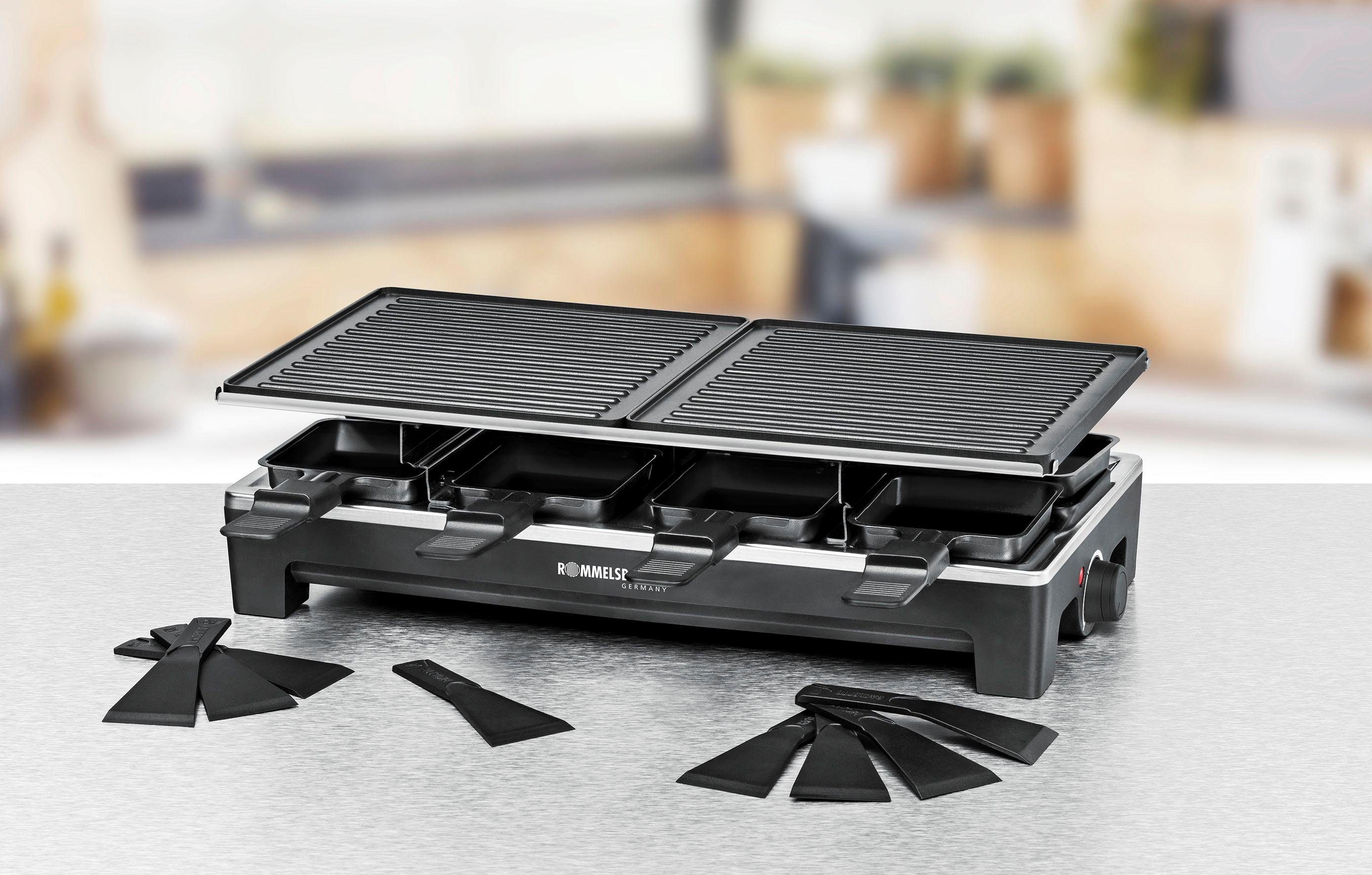 Rommelsbacher Raclette RCS 1350, 8 Raclettepfännchen, 1350 W