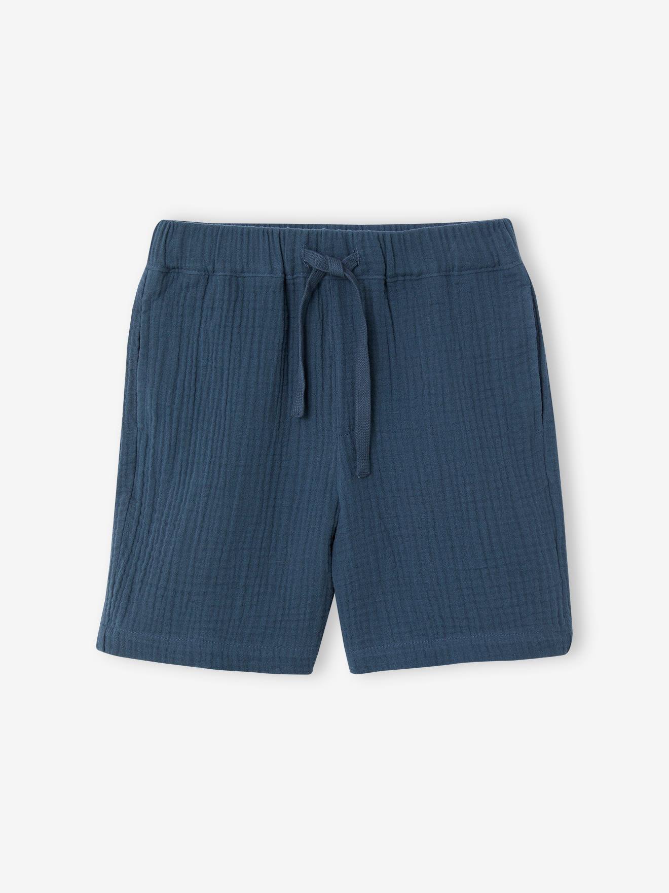 Vertbaudet Baby-Set: T-Shirt & Musselin-Shorts - nachtblau