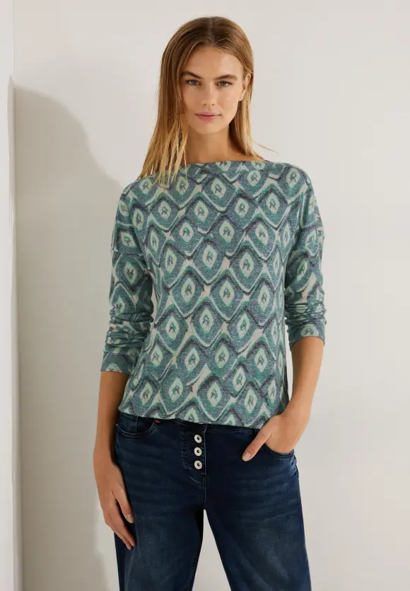 CECIL Shirt mit Rhombus Print