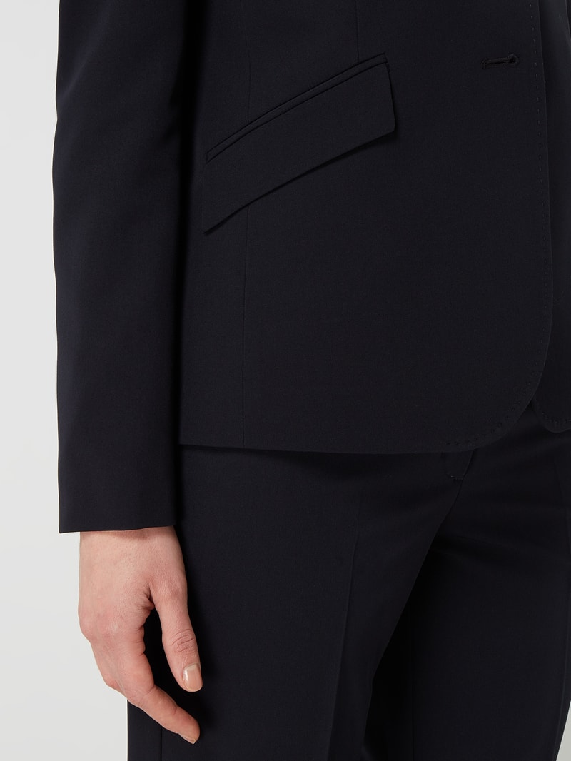 Blazer mit Handstichkanten in marineblau