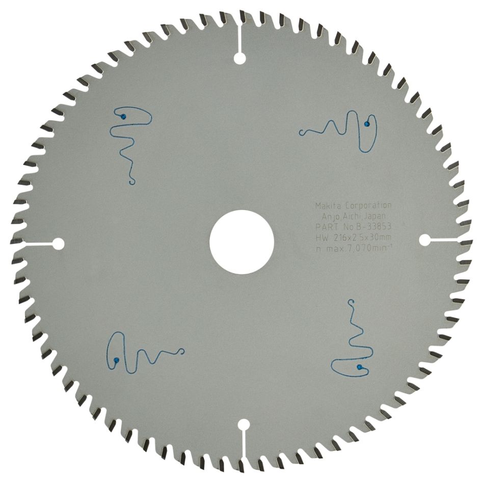 Makita Tilbehør B-33853 Geringssavklinge Specialized Laminat TCG 216 x 30 x 2,5 mm T72