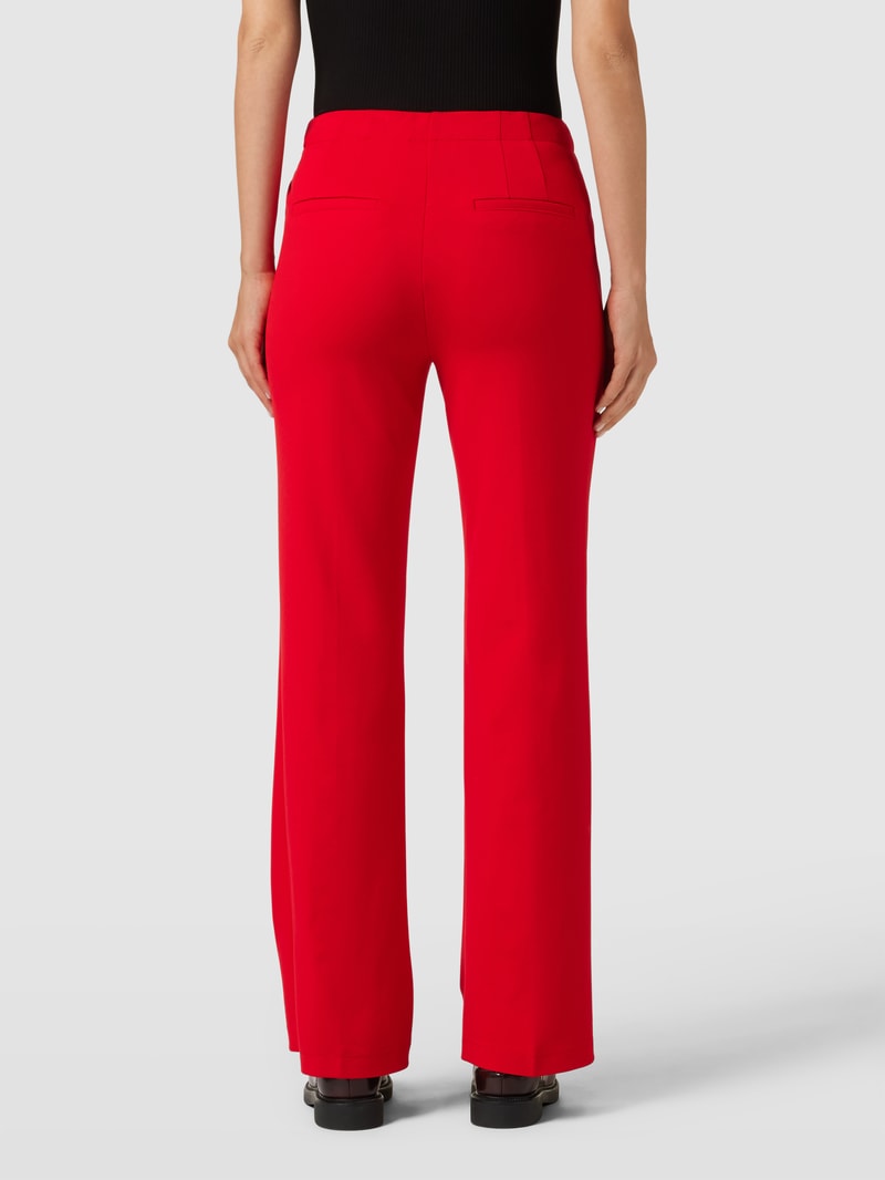 Flared Cut Hose mit seitlichem Reißverschluss in rot