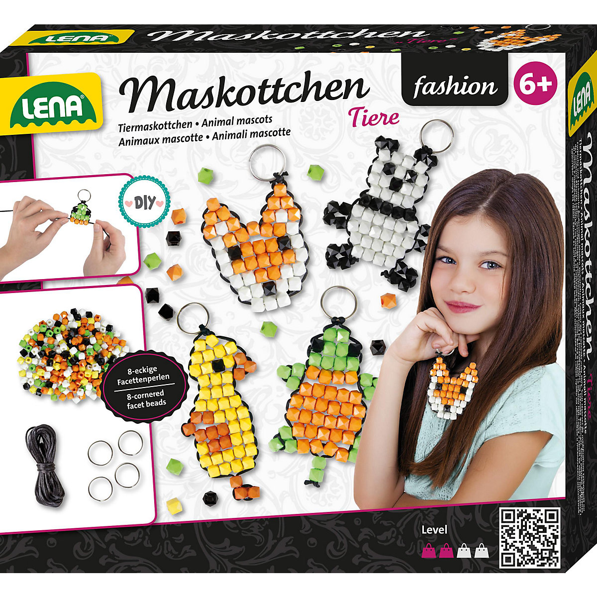 Maskottchen Tiere, Faltschachtel