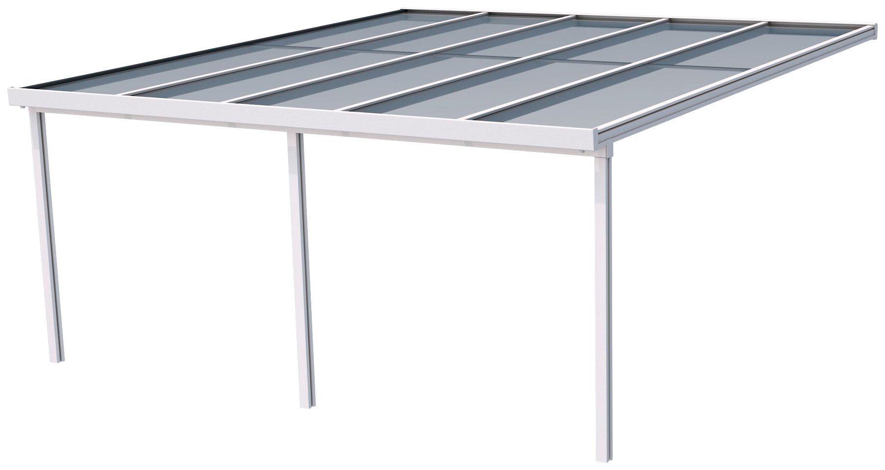 GUTTA Terrassendach Premium, BxT: 511x506 cm, Bedachung Dachplatten, BxT: 510x506 cm, Dach Acryl Klima blue